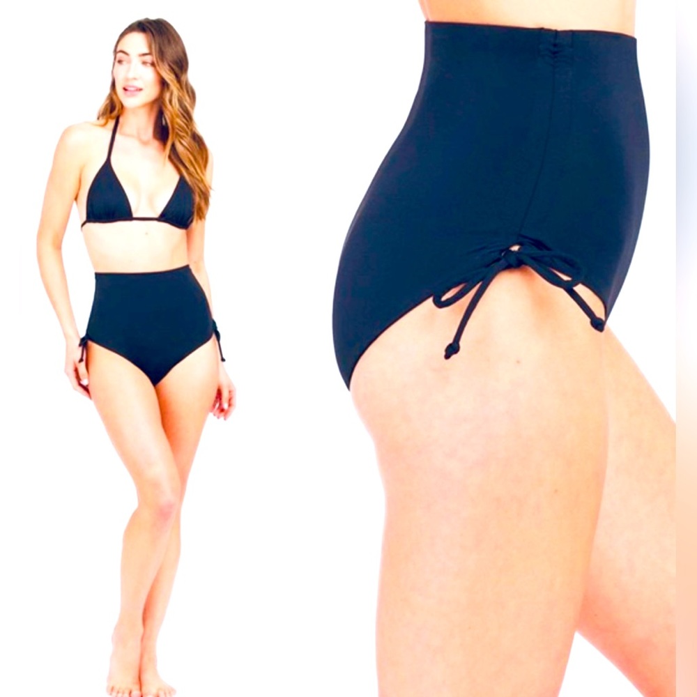 SPANX Women's Size 1X Sunkissed Navy Adjustable High-Rise Swim Brief Bottoms